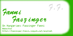 fanni faszinger business card